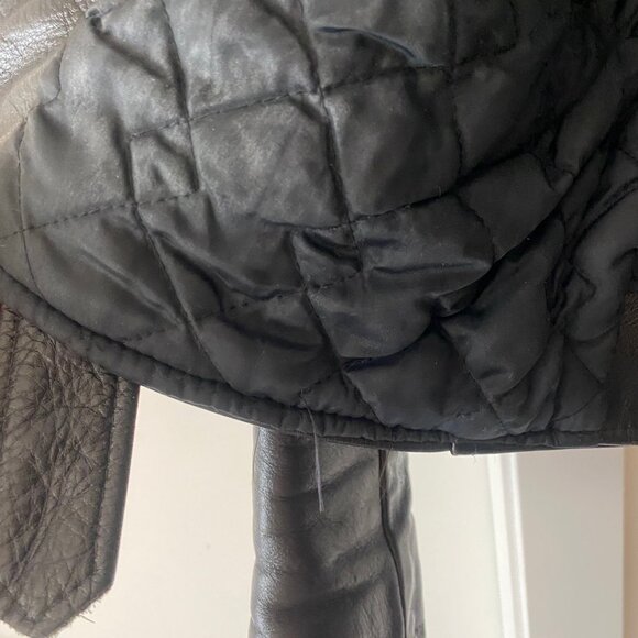 vintage LESCO Black Leather Jacket motorcycle preowned - Picture 16 of 16